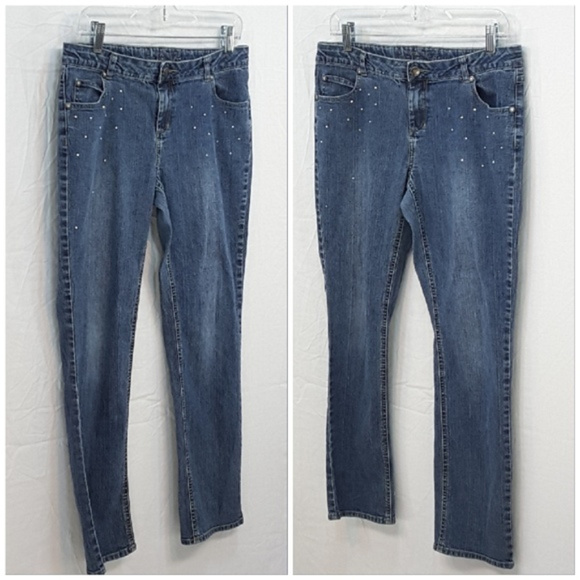 *GIRL* TOTAL GIRL, Sparkly Denim Jeans, size 16.5 - Picture 5 of 8